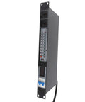 Keep Your Stage Gear Protected With This Rack Mount Power Sequencer Featuring A Slick Digital Display 10 Outlets Us Plug For Pa Systems Dj Rigs That Roll Smooth And Stay Rock Solid, showing a black 10 outlet rack mount power sequencer.
