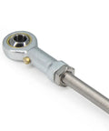 Rod End Bearings With 1/4 Inch Bore And 1/4-28 Female Thread, Spherical Ball Joint, Heavy Duty Steel Body, Hardened Bearing Steel Ball, 13 Degree Misalignment Capability, 7.7 kN Static Load, 4.5 kN Dynamic Load, side view