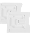 2 Pack Safety Locks for Cabinets and Drawers, Durable Plastic Cabinet Locks With Easy Slide Design, Kid-Proof