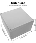 Hella Tough Waterproof IP67 Junction Box With Dustproof Sealed Plastic Housing For DIY Electrical Projects And Outdoor Cable Management That Locks Out Dirt And Keeps Your Rig Locked Down Tight, 200x200x130mm size.