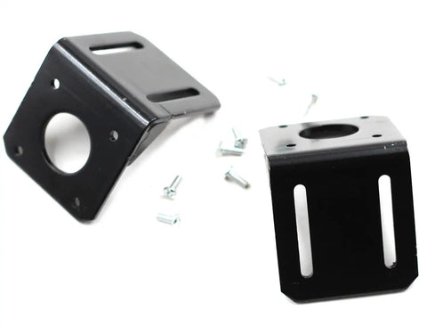 Two Pack 42mm Nema 17 Stepper Motor Mounting Brackets Alloy Steel L Shaped Mounting Brackets Fixed Base For CNC DIY Robots Durable Steel Construction Easy Install And Strong Mounting In Tight Spaces