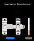 Lock Down Your Rig With This Stainless Steel Slide Bolt Door Lock offering 90 degree rotation, size comparison with a cigarette for clarity.