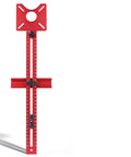 Red aluminum All In One Router Jig And Circle Cutting Guide For Woodworking 4 In 1 Milling Groove Bracket with adjustable ruler.