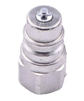 Male Hydraulic Quick Connect Coupler With Quarter Inch Body And NPT Thread For John Deere Tractors, metal close-up