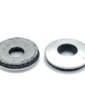 Stainless steel bonded sealing washers with EPDM neoprene rubber, 1/4-inch inner diameter, pair