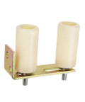 Slide Gate Guide Roller Set With 4-Inch Adjustable Nylon Rollers And L-Shape Bracket For Sliding Doors On Angle Steel Rails
