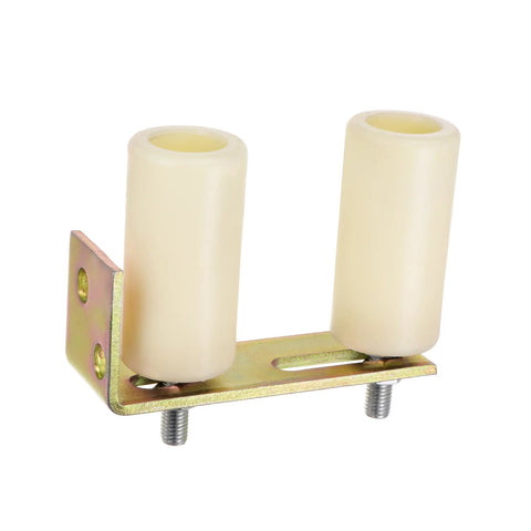 Slide Gate Guide Roller Set With 4-Inch Adjustable Nylon Rollers And L-Shape Bracket For Sliding Doors On Angle Steel Rails