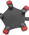Rock Solid Heavy Duty Machinery Skates Built Like A Tank Smooth Rolling 360 Degree Polyurethane Casters view of casters and base.