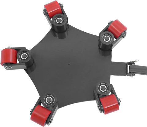 Rock Solid Heavy Duty Machinery Skates Built Like A Tank Smooth Rolling 360 Degree Polyurethane Casters view of casters and base.