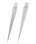 CZMOONSEE stainless steel double-sided feeler gauge set, 0-15 mm metric and inch scales, tapered depth gauge (2 pcs).