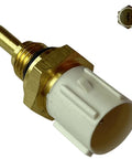 Side view automotive temperature sensor DAOKACUO 37870-PJ7-003 for Acura/Honda; brass body with white connector