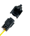 Top Shelf Ambient Temperature Sensor With Connector Pigtail Harness showing two connectors for direct replacement in vehicles.