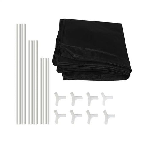 Fireproof And Dustproof 3D Printer Enclosure Tent With Constant Temperature Control components including poles and connectors