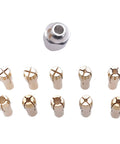 Beefy 11 Piece Brass Collet Chuck Set for Rotary Tools, Tight Grip and Precise Alignment, Includes 0.5 0.8 1.0 1.2 1.5 1.8 2.0 2.4 3.0 3.2 mm Diameters for Drilling, Polishing, Engraving and DIY Projects.