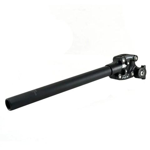 SP12 NCX Suspension Seat Post With Protective Cover 31.6x400mm Black VK2353 For Mountain And Trail Bikes