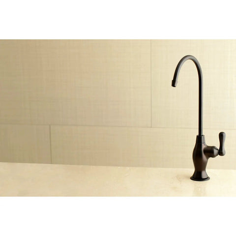 Restoration Style Oil Rubbed Bronze Water Filtration Faucet With Solid Brass And Zinc Alloy Build shown on deck mount