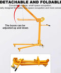 Rock Strong Welded Alloy Engine Hoist And Rolling Workshop Crane Built For No Drama Auto Transfers And Flexible Indoor Garage Lifting Operations Up To 1100 Pounds with adjustable boom design.