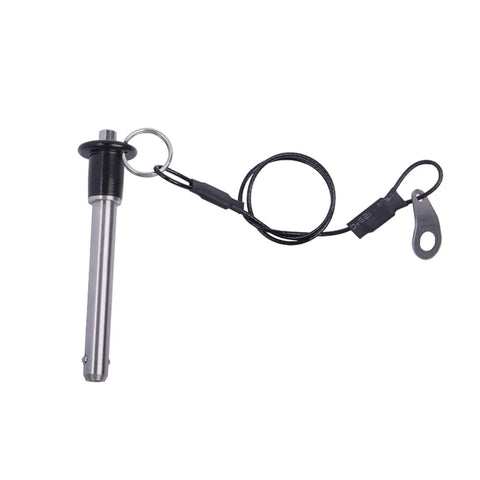 Solid Top Shelf Pro Grade Stainless Steel Quick Release Pin With Ball Lock Design Slick Button Action Heavy Duty Locking Fastener For Gym Gear And Garage Projects