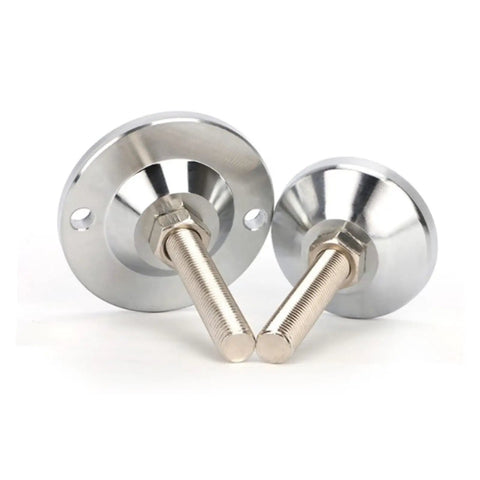 4 Adjustable Leveling Feet For Furniture And Cabinets Heavy Duty Plated Steel Swivel Levelers Built To Stop Wobble And Vibration Easy Install For Tables Workbenches Shelves And Bookcases, nickel-plated steel