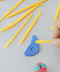 14 Piece Clay Carving Set For Pottery And Sculpting DIY Plastic Polymer Modeling Tools Kit with Comfortable Grips in use