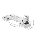 Side view of Sosoport stainless steel marine trailer latch with rotating lock, 9 cm long