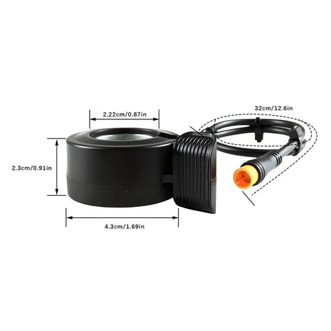Thumb Throttle 22mm For Electric Bikes And Scooters Two Pack Finger Throttle Seven Eighths Inch Universal Left Right Mount Hall Sensor Compatible 24V To 72V Sensor Controller Replacement With Brake Switch