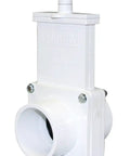 PVC Gate Valve 2 Inch Spigot White Unrestricted Flow Easy Push Pull Operation For Quick No Fuss Shut Off In Plumbing Irrigation