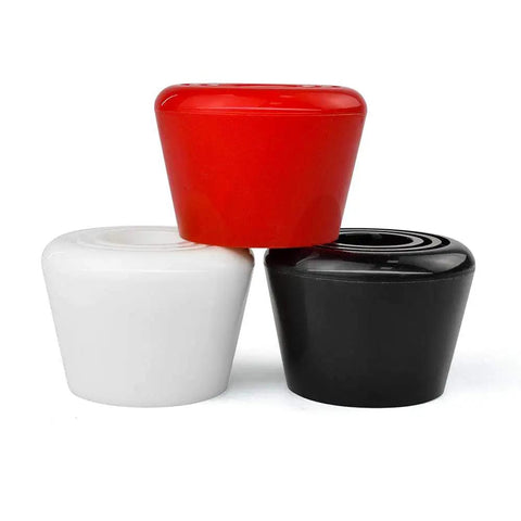 82A PU Rubber Roller Skate Toe Stops For Quad Skates 2 Pack With Screws White Heavy Duty Braking Stoppers, shown in different colors
