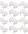 12 Pack Plastic Drawer Rail Guides For Cabinets And Dressers, Stable Design And Easy Install White Drawer Slides, Top View