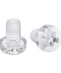 Transparent Plastic M4x6mm Hardware Screws With Phillips Cross Pan Head For Acrylic And PC Builds Smooth As Butter 50 Piece Set detailed view