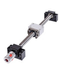 Top Notch DFU2005 Ballscrew Set With Custom Machined Ends Plus Ballnut And BK BF15 Support Housing Coupler For CNC Projects 600mm Length, showing a 600mm ballscrew with precision machining.