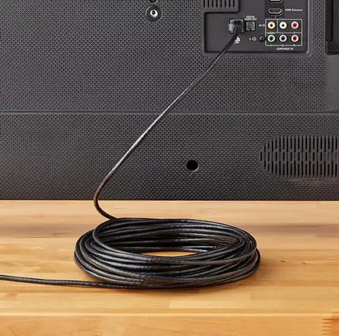 Cat 6 Ethernet Patch Cable 50 Foot With RJ45 Gold Plated Connectors connected to TV for fast home network