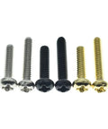 Top Shelf 20 Pack Stainless Steel Phillips Head Pickup Screws With Springs For Strat Tele Models Nickel single coil screws.