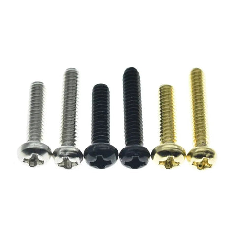 Top Shelf 20 Pack Stainless Steel Phillips Head Pickup Screws With Springs For Strat Tele Models Nickel single coil screws.