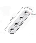 Stainless Steel Straight Braces For Wood Reinforcement, 4 Pack Of Thickened Metal Straps, Top Tier Hardware dimensions 7.6cm by 1.8cm.