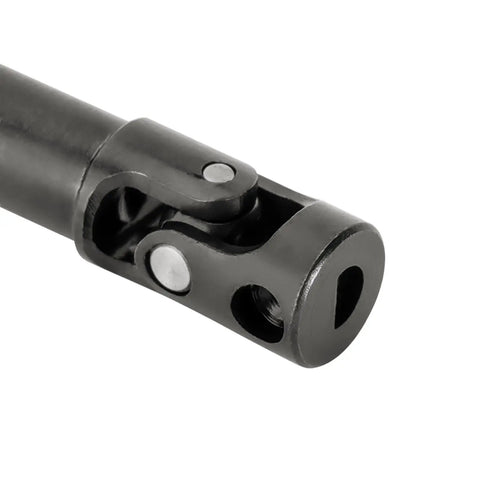 Close-up of Beefed Up Hardened Steel Drive Shaft With D Shaped Holes For 1 24 Scale RC Crawlers Upgrades, showing scale joint.