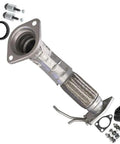 Direct-Fit Exhaust Front Pipe With Flex for Acura TSX 2009-2014 2.4L Stainless Steel 409 Grade Includes Gaskets Bolt Kit
