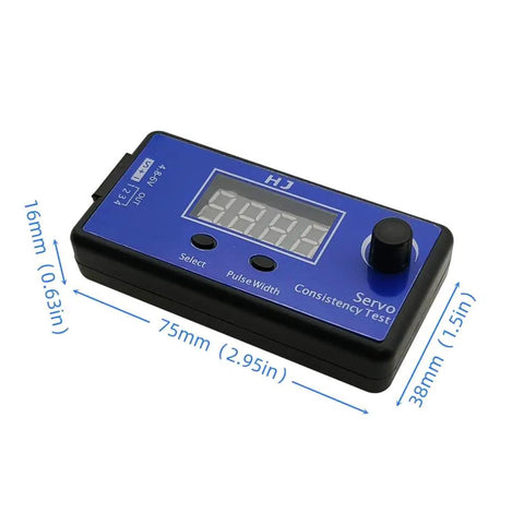 3CH Digital Servo Tester and ESC Checker for CCPM Consistency and Precise Speed Control with measurements in mm and inches