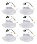 Easy Upgrade 5 To 6 Inch White LED Recessed Light Retrofit Trim Pack For Most Housings, 600 Lumens shown with connector
