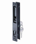 Diecast Keyed Patio Sliding Door Handle Set For 1 In To 1-1/8 In Thick Sliding Glass Doors Black Replacement Hardware with keys