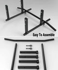Assembly layout of Heavy Duty Wall Mounted Pull Up Bar for Home Gym Beams and Bodyweight Training 300 Kg Load Capacity