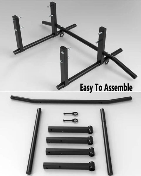 Assembly layout of Heavy Duty Wall Mounted Pull Up Bar for Home Gym Beams and Bodyweight Training 300 Kg Load Capacity