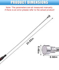 Flexible Magnetic Pickup Tool 24 Inch Bendable Snake Grabber For Hard To Reach Areas And For Car Keys Screws Nuts Bolts USB Drives And Sink Drains Big Head Long Reach dimensions diagram