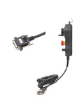 High Precision 100 Pulse 5V Pendant Handwheel With Emergency Stop for CNC Routers, side view with cables and connector