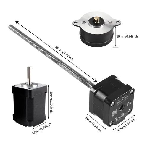 Voron Trident Stepper Motor Kit With Nema14 Pancake Motors And Integrated Lead Screw For Smooth Z-Axis Printing No Banding Vibes, 200mm