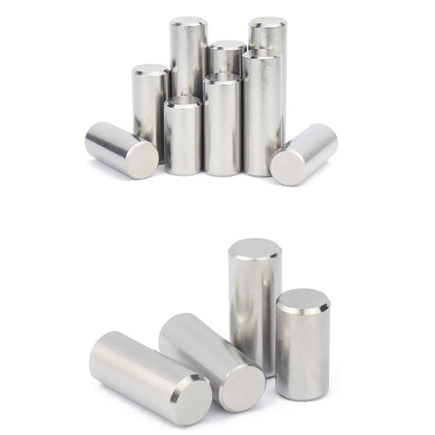 Built Tough Stainless Steel Dowel Pins 90 Piece Set M5 304 Locating Kit, showing multiple pins in stacked arrangement