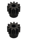 Two Pack 32P 11T 3mm Steel Pinion Gears for Axial Capra SCX10 AX30722 Upgrades For RC Crawlers CNC Machined Hard Steel, shown vertically