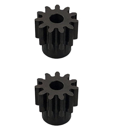 Two Pack 32P 11T 3mm Steel Pinion Gears for Axial Capra SCX10 AX30722 Upgrades For RC Crawlers CNC Machined Hard Steel, shown vertically