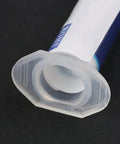 Close-up of the nozzle of a blue 10cc tube, No Clean Solder Flux Paste For PCB And BGA Repairs Easy To Use No Mess No Fuss