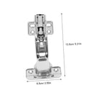 Soft Close Cabinet Hinges With Quiet Damping For Full Overlay Kitchen Cabinets And Face Frame Hardware 2 Pack Durable Steel Silver Finish